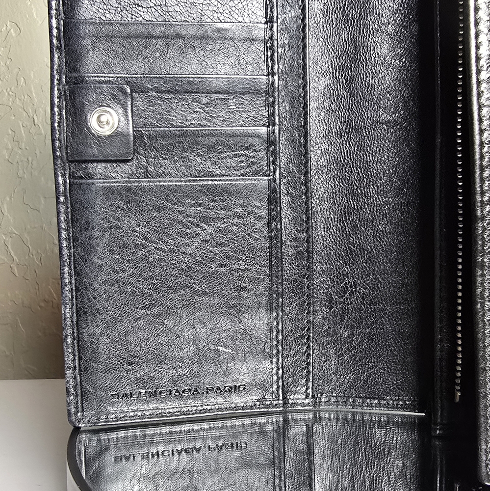 Balenciaga Black Moto Wallet - Picture 9 of 14